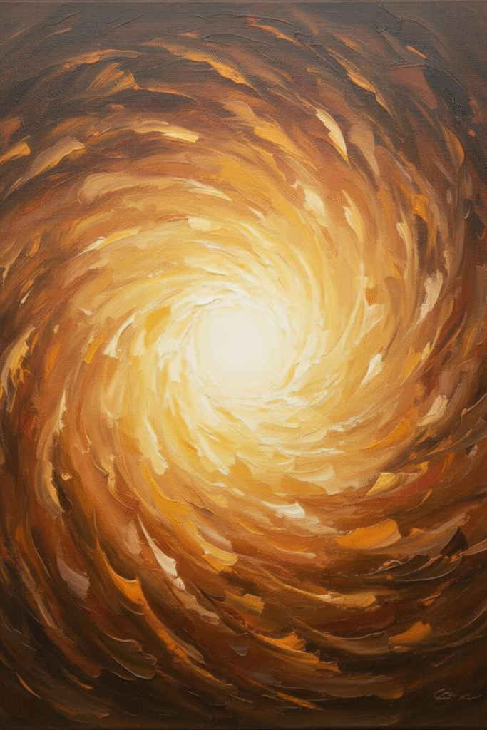 Strong descending light as a leader steps into the revelation with clarity.